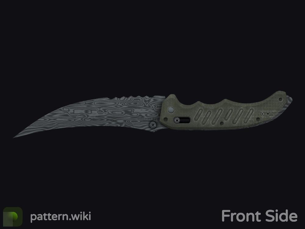 Flip Knife Damascus Steel seed 747