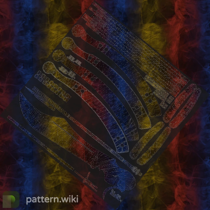 Butterfly Knife Marble Fade seed 925 pattern template