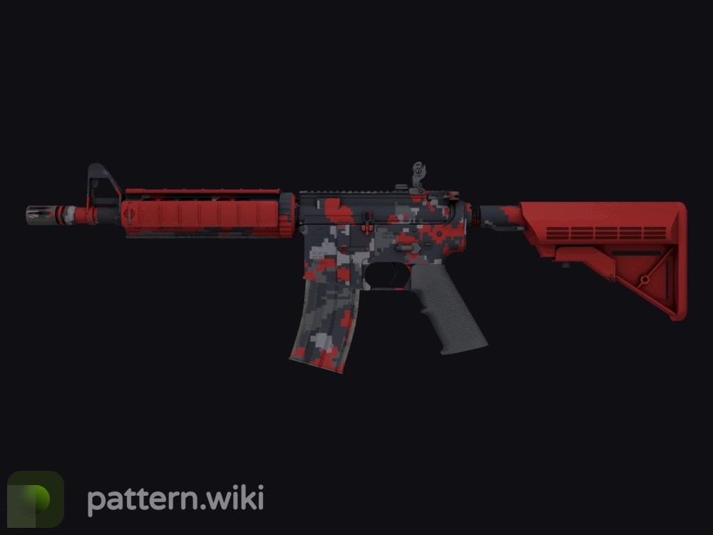 M4A4 Red DDPAT seed 301