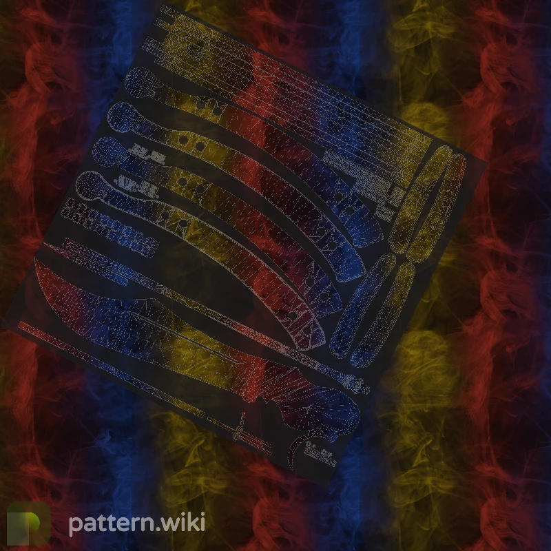 Butterfly Knife Marble Fade seed 992 pattern template