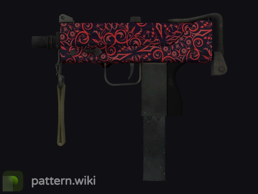 MAC-10 Red Filigree seed 497