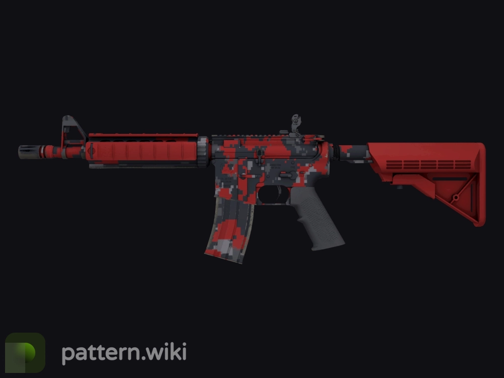 M4A4 Red DDPAT seed 395