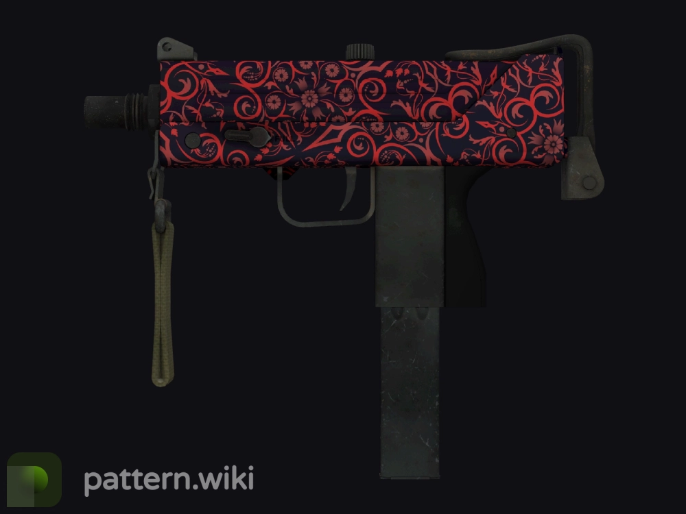 MAC-10 Red Filigree seed 83