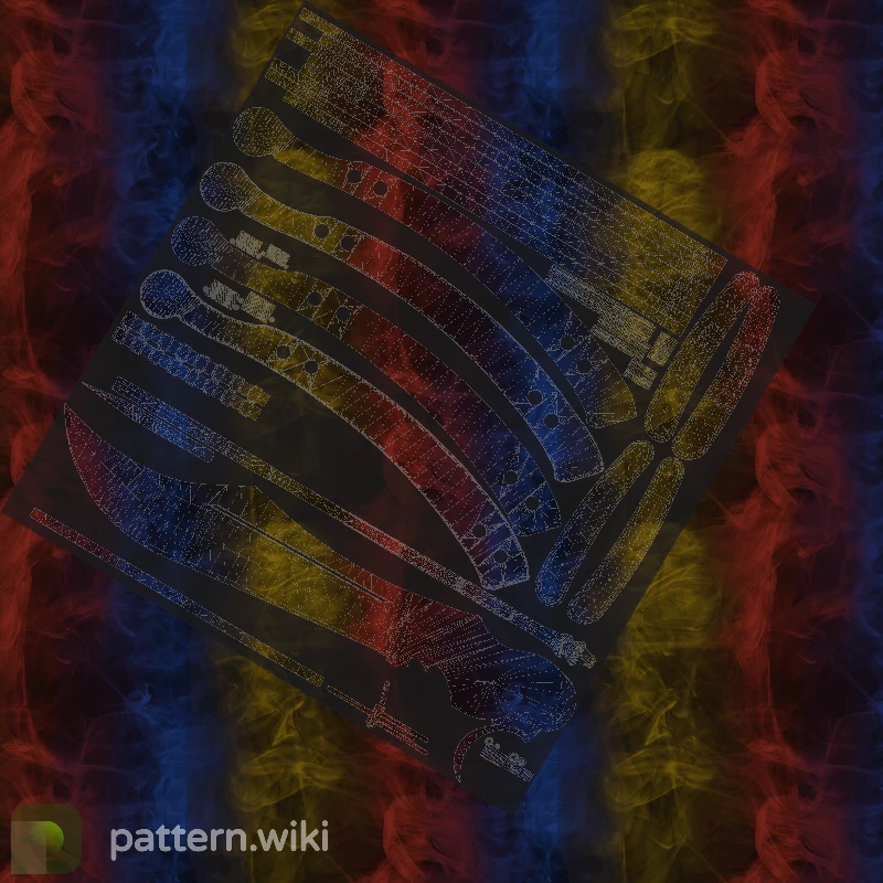 Butterfly Knife Marble Fade seed 618 pattern template