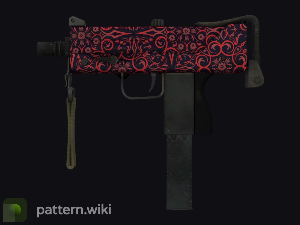 MAC-10 Red Filigree seed 961