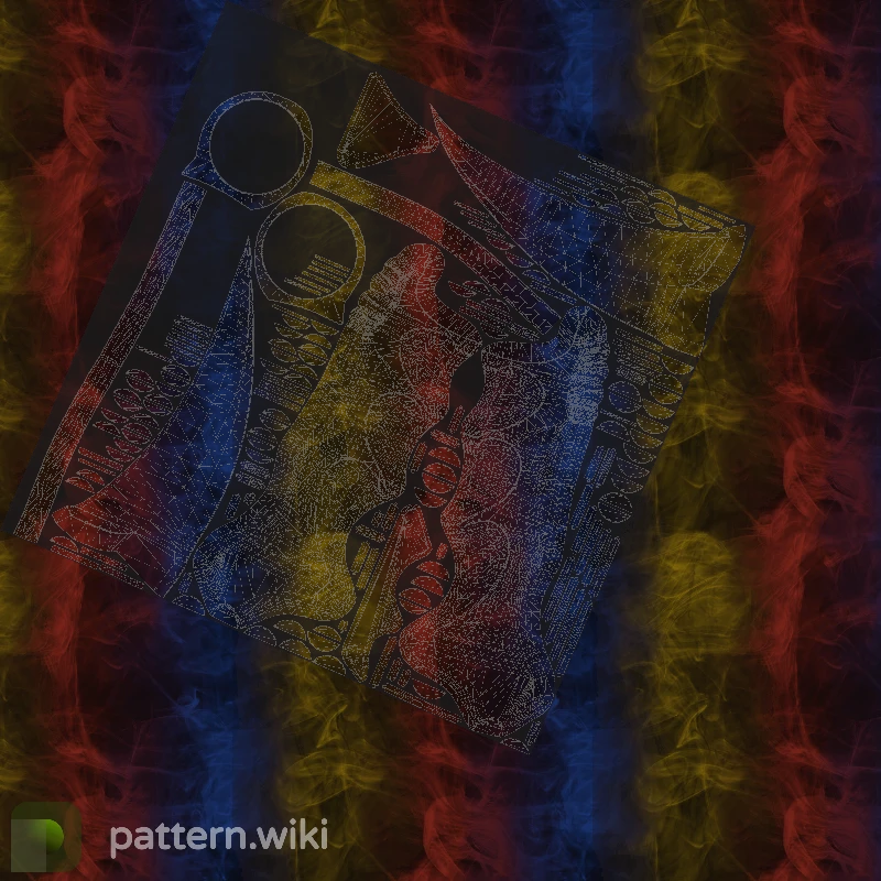 Karambit Marble Fade seed 483 pattern template