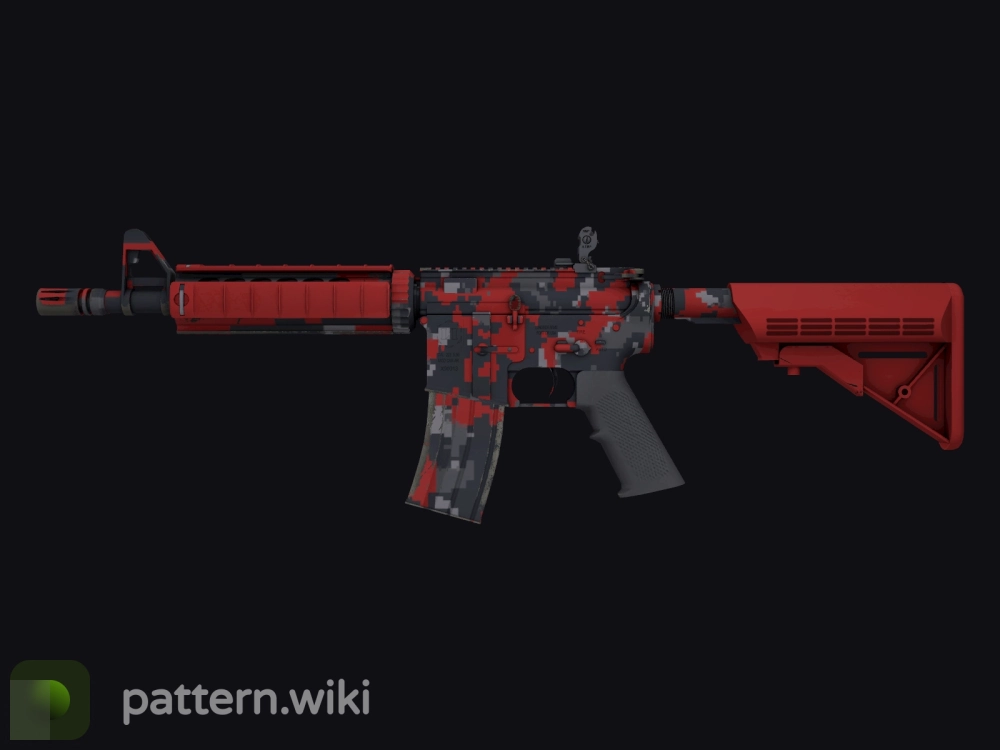 M4A4 Red DDPAT seed 105