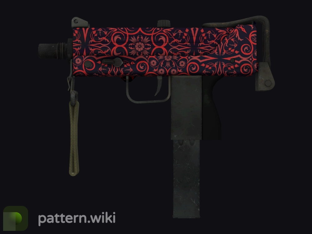 MAC-10 Red Filigree seed 131