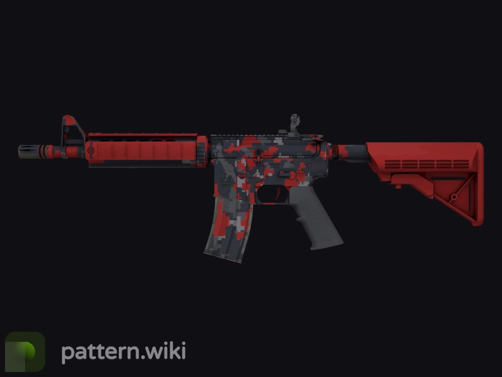 M4A4 Red DDPAT seed 592