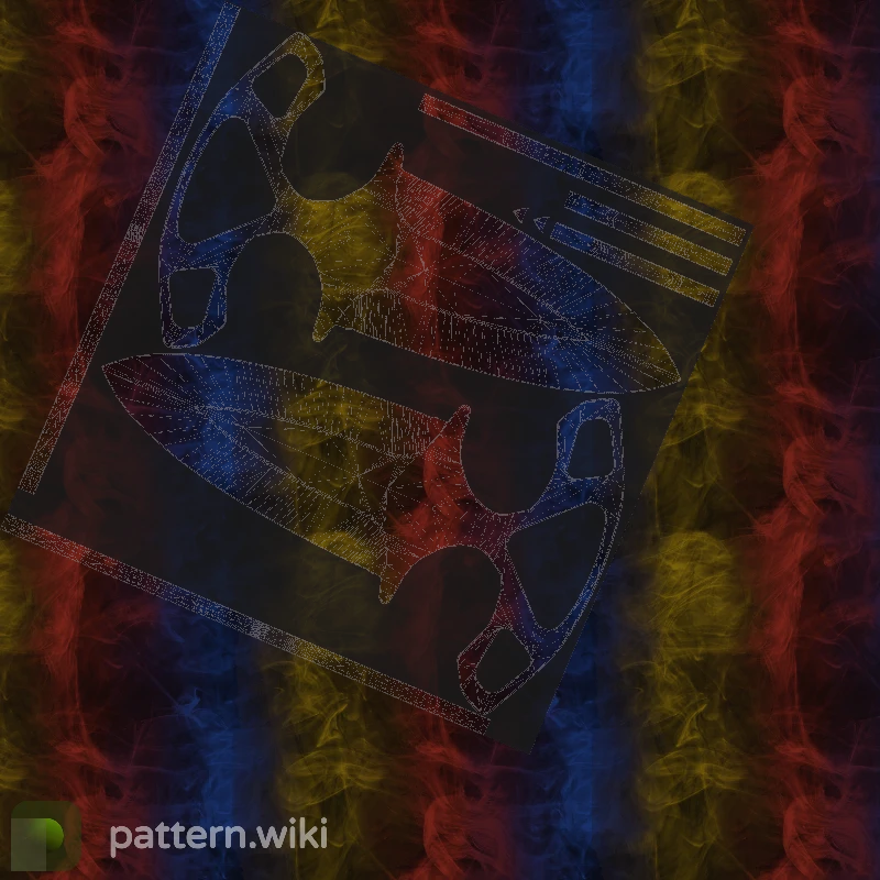 Shadow Daggers Marble Fade seed 27 pattern template