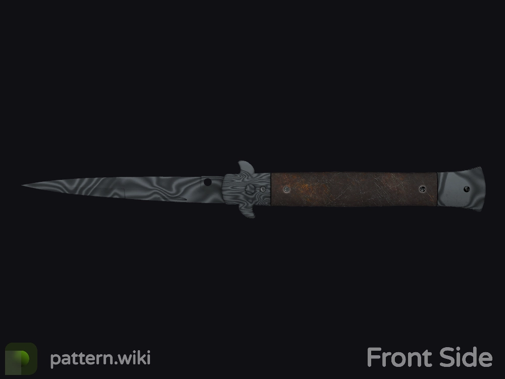 Stiletto Knife Damascus Steel seed 983