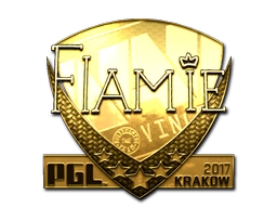 Sticker flamie (Gold) | Krakow 2017 preview