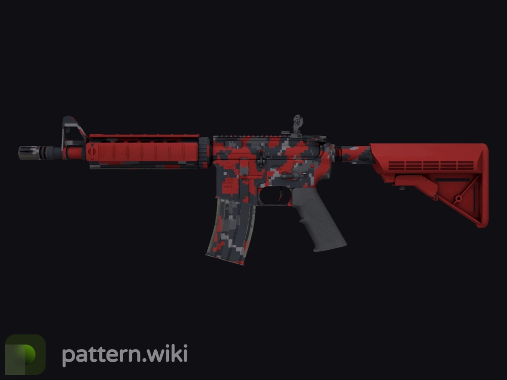 M4A4 Red DDPAT seed 355