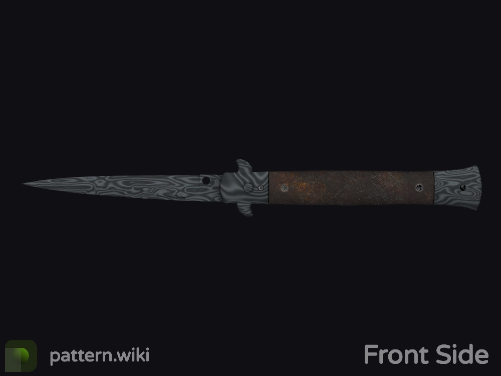 Stiletto Knife Damascus Steel seed 798