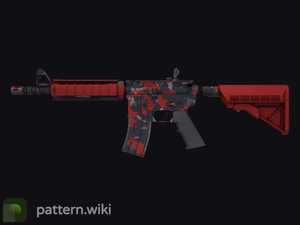 M4A4 Red DDPAT seed 418