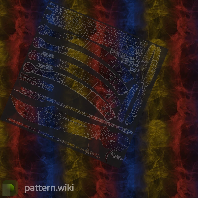 Butterfly Knife Marble Fade seed 868 pattern template