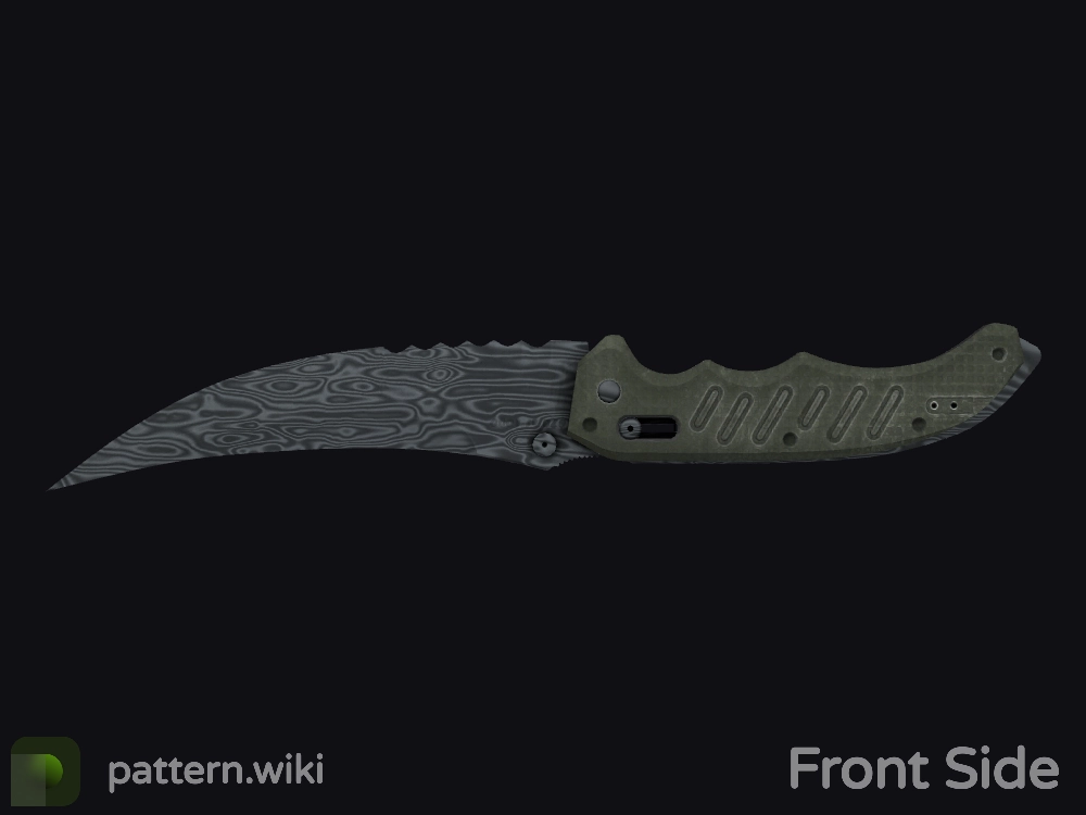 Flip Knife Damascus Steel seed 578