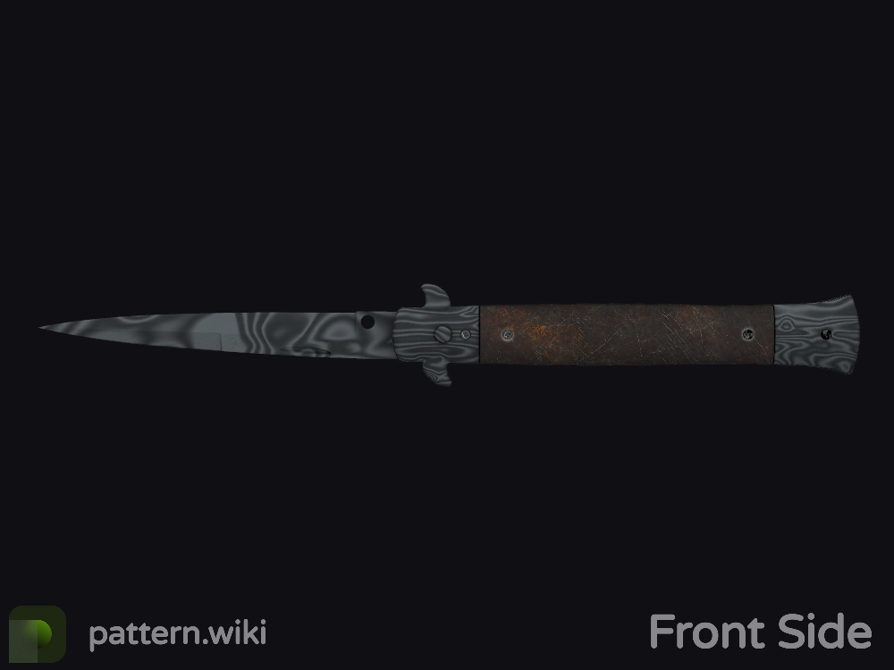 Stiletto Knife Damascus Steel seed 395