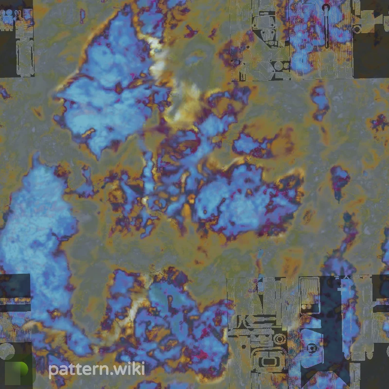 MAC-10 Case Hardened seed 649 pattern template