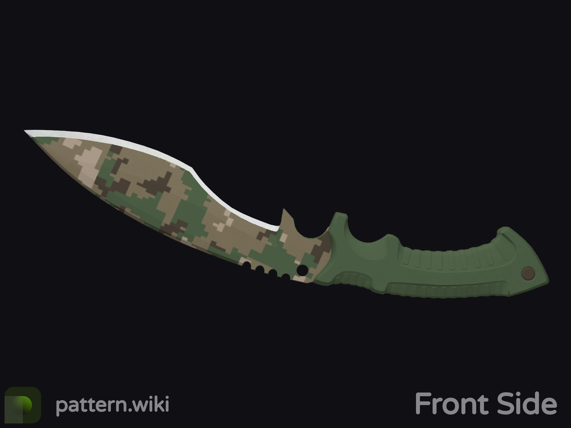 Kukri Knife Forest DDPAT seed 496