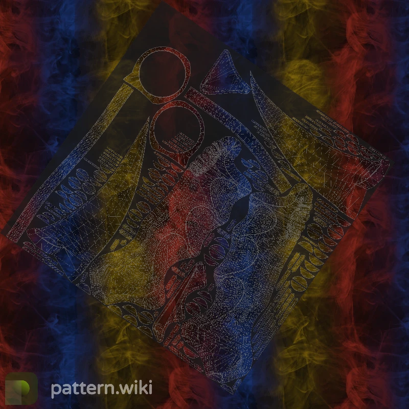 Karambit Marble Fade seed 806 pattern template