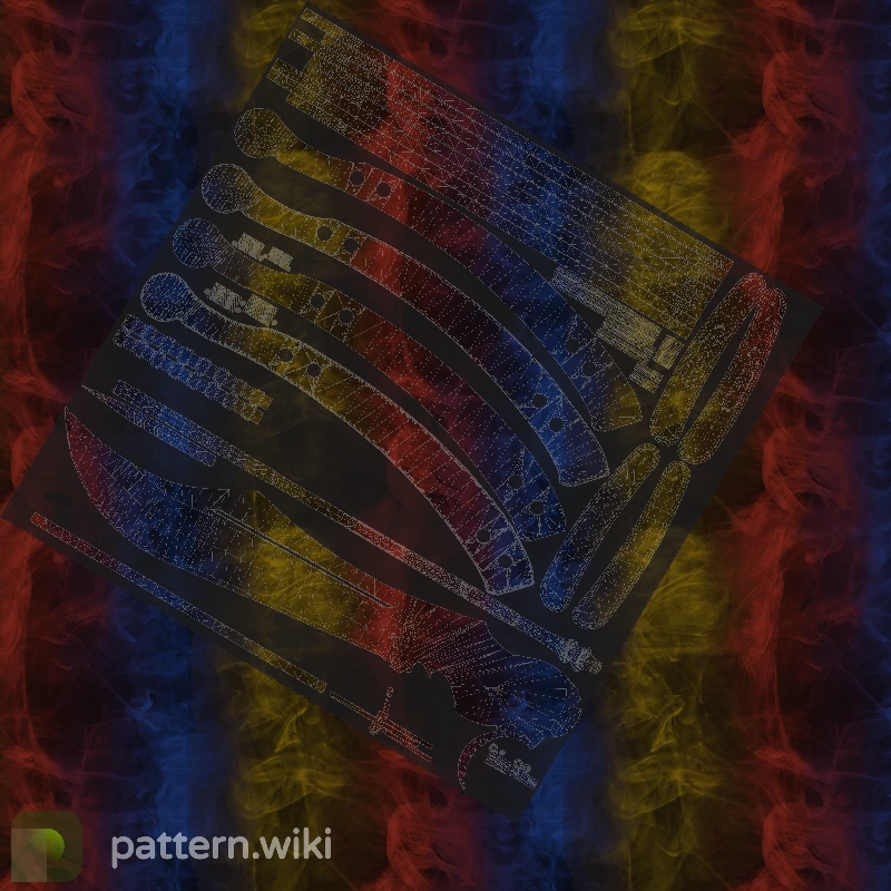 Butterfly Knife Marble Fade seed 768 pattern template