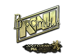 Sticker Boombl4 (Gold) | Antwerp 2022 preview