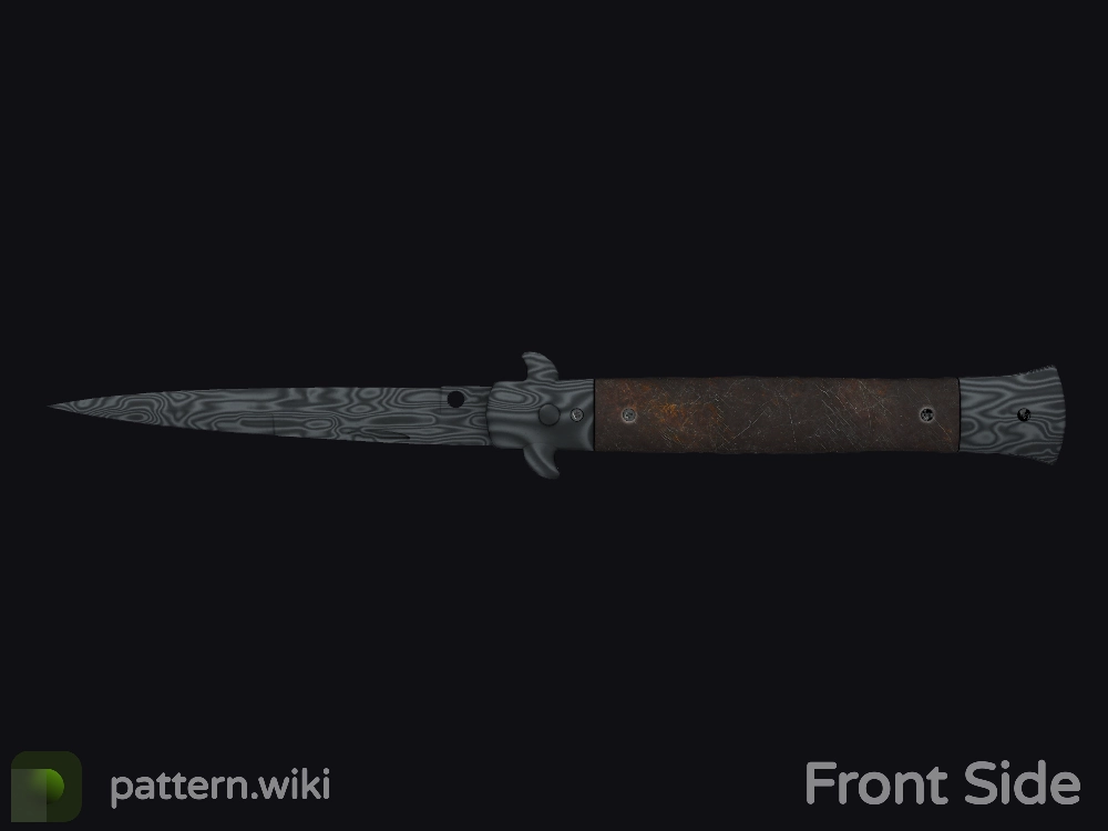 Stiletto Knife Damascus Steel seed 723