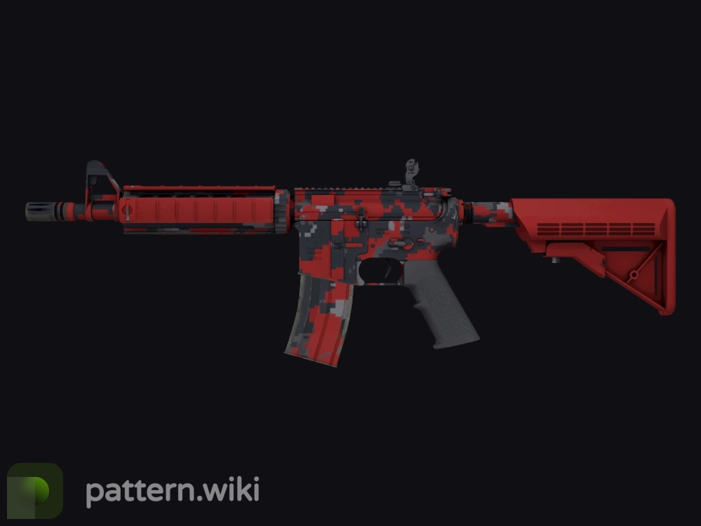 M4A4 Red DDPAT seed 843