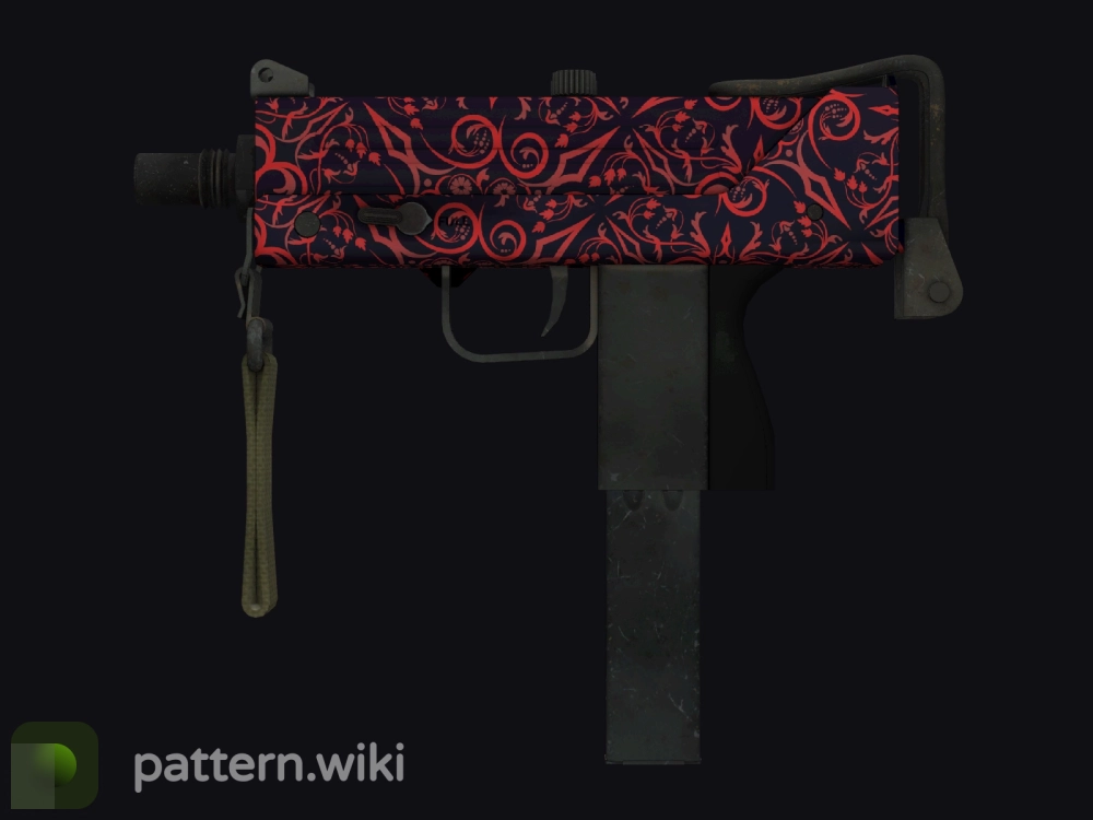 MAC-10 Red Filigree seed 490