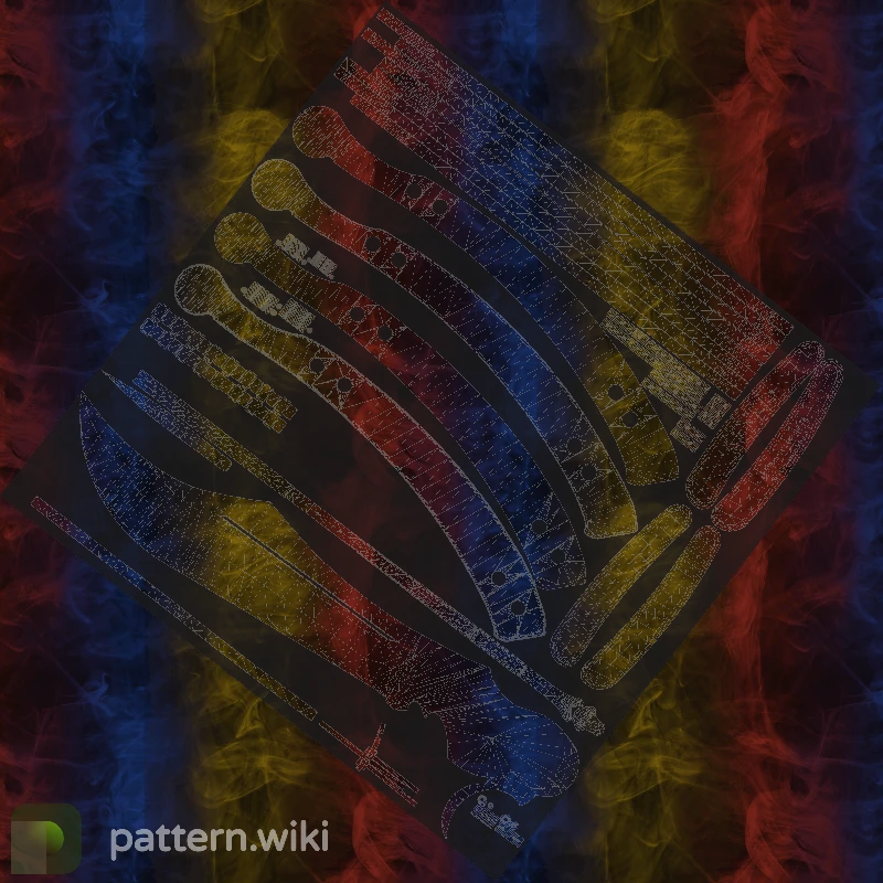 Butterfly Knife Marble Fade seed 172 pattern template