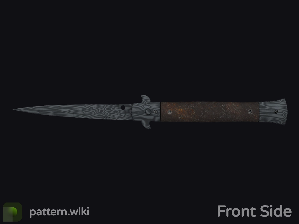 Stiletto Knife Damascus Steel seed 753