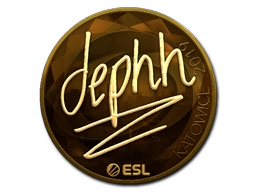Sticker dephh (Gold) | Katowice 2019 preview