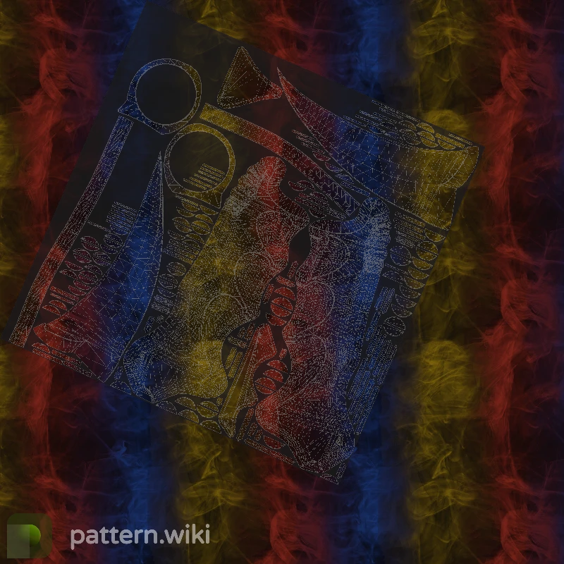 Karambit Marble Fade seed 9 pattern template