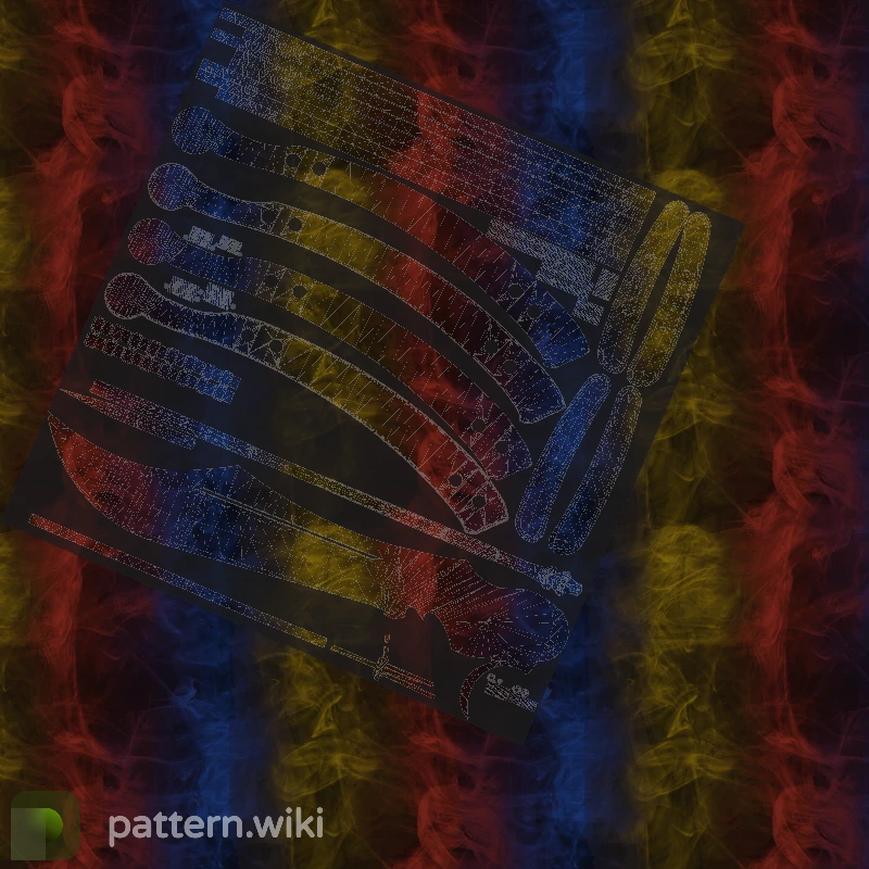 Butterfly Knife Marble Fade seed 254 pattern template