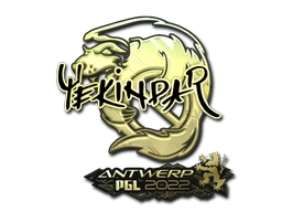 Sticker YEKINDAR (Gold) | Antwerp 2022 preview