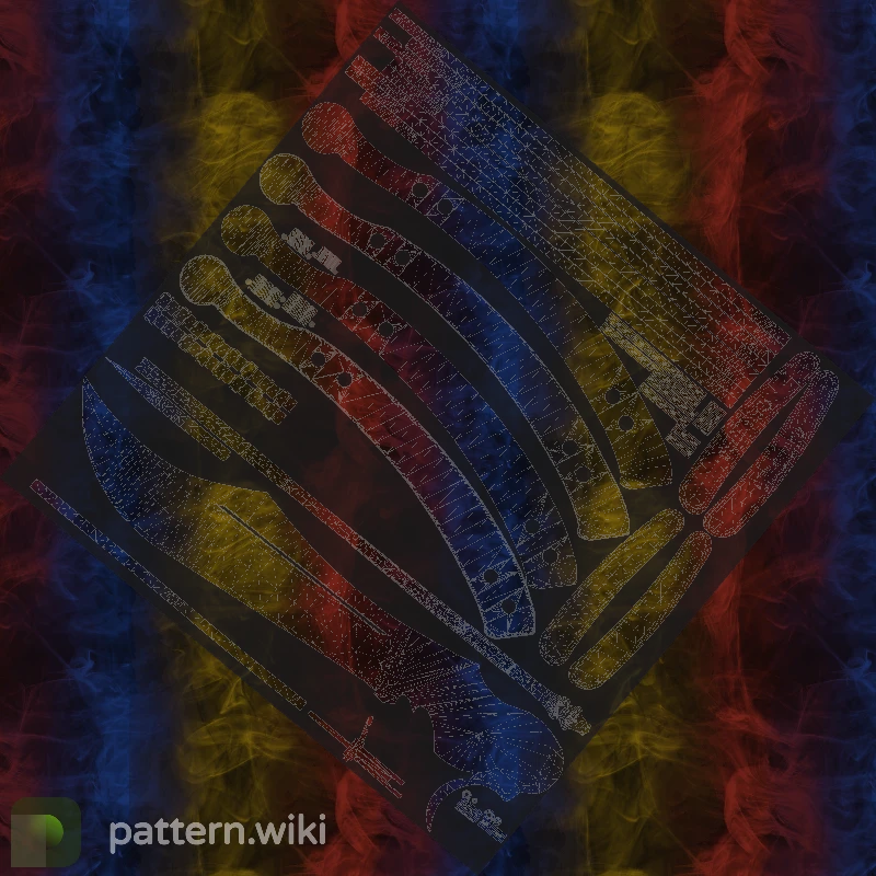 Butterfly Knife Marble Fade seed 911 pattern template