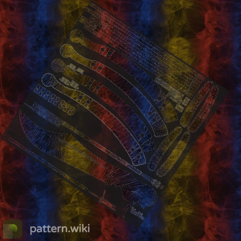 Butterfly Knife Marble Fade seed 695 pattern template