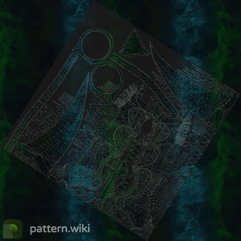 Karambit Gamma Doppler seed 207 pattern template