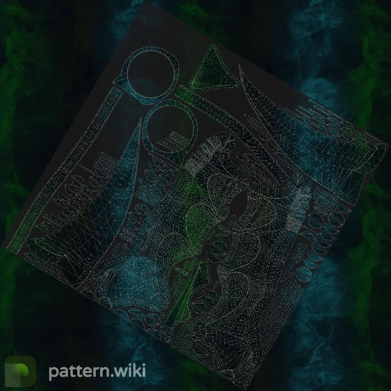 Karambit Gamma Doppler seed 305 pattern template