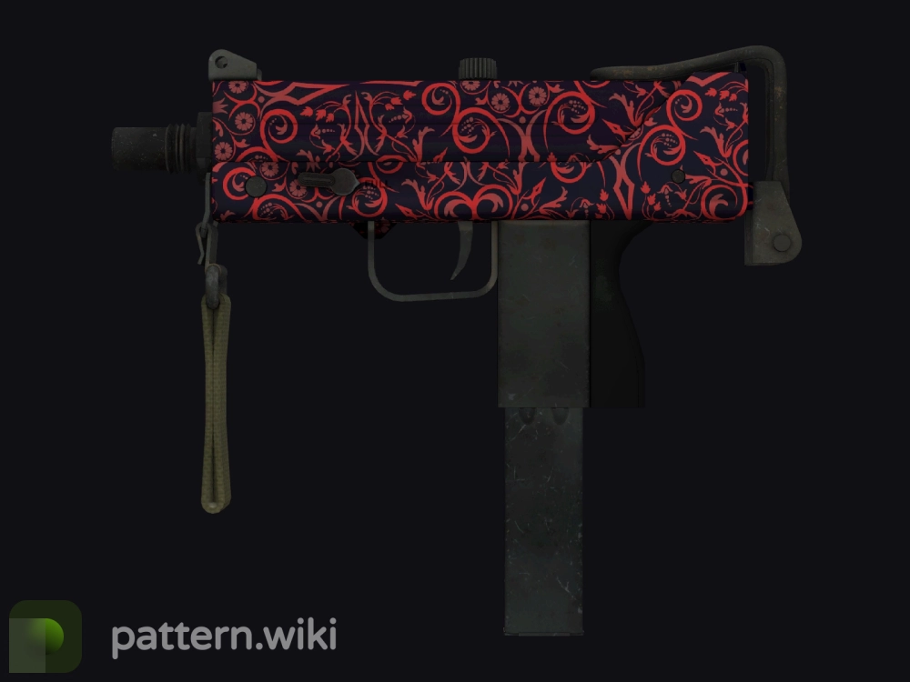 MAC-10 Red Filigree seed 339