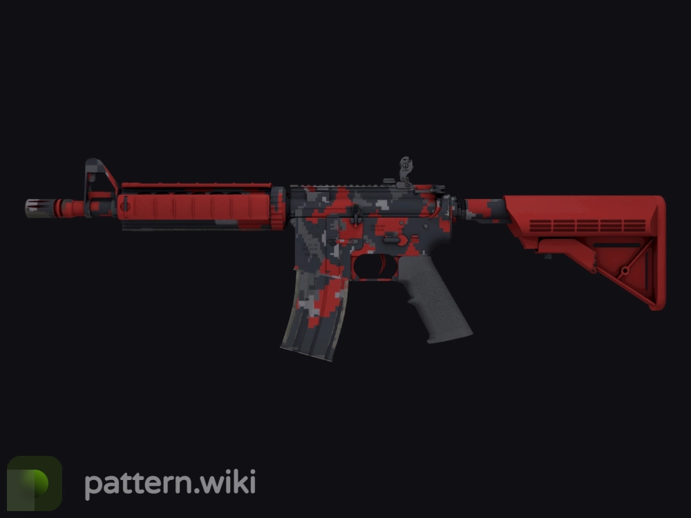 M4A4 Red DDPAT seed 348