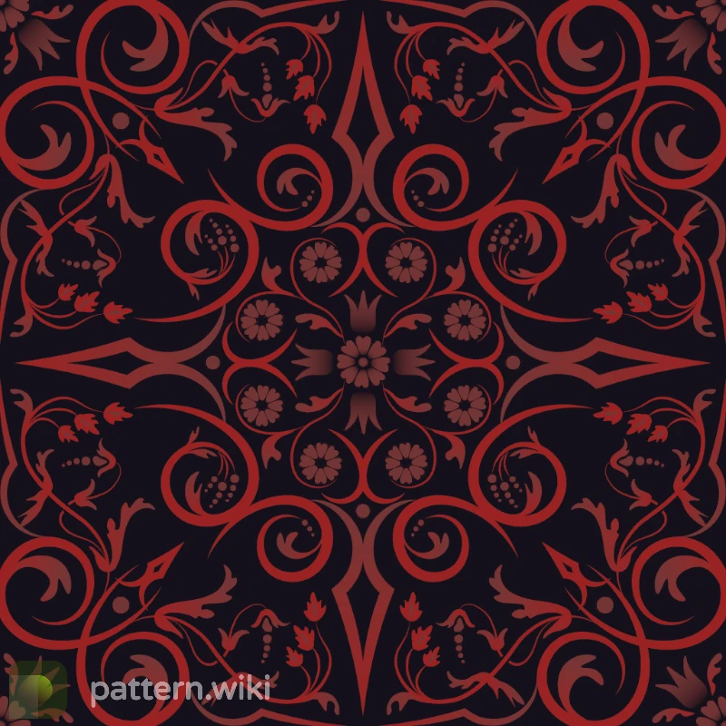 MAC-10 Red Filigree seed 0 pattern template