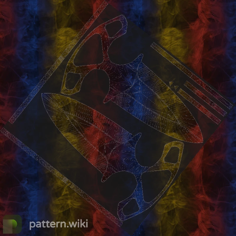 Shadow Daggers Marble Fade seed 781 pattern template