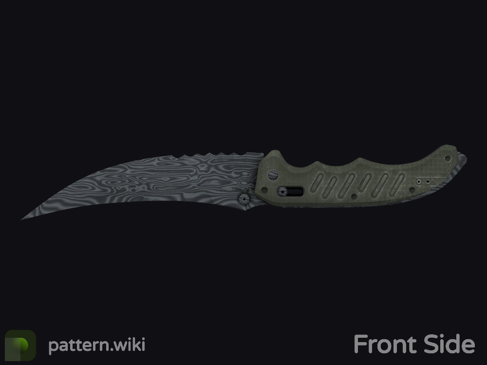 Flip Knife Damascus Steel seed 681