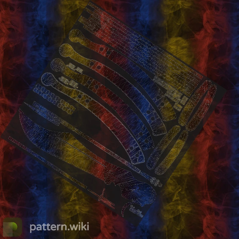 Butterfly Knife Marble Fade seed 676 pattern template