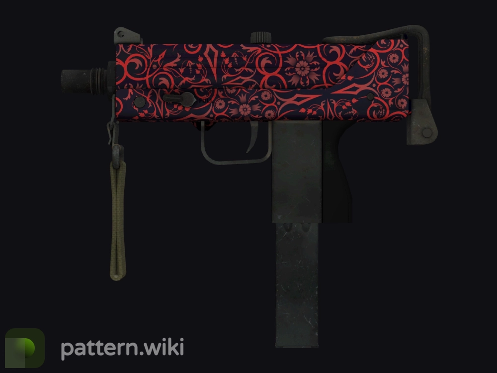 MAC-10 Red Filigree seed 453