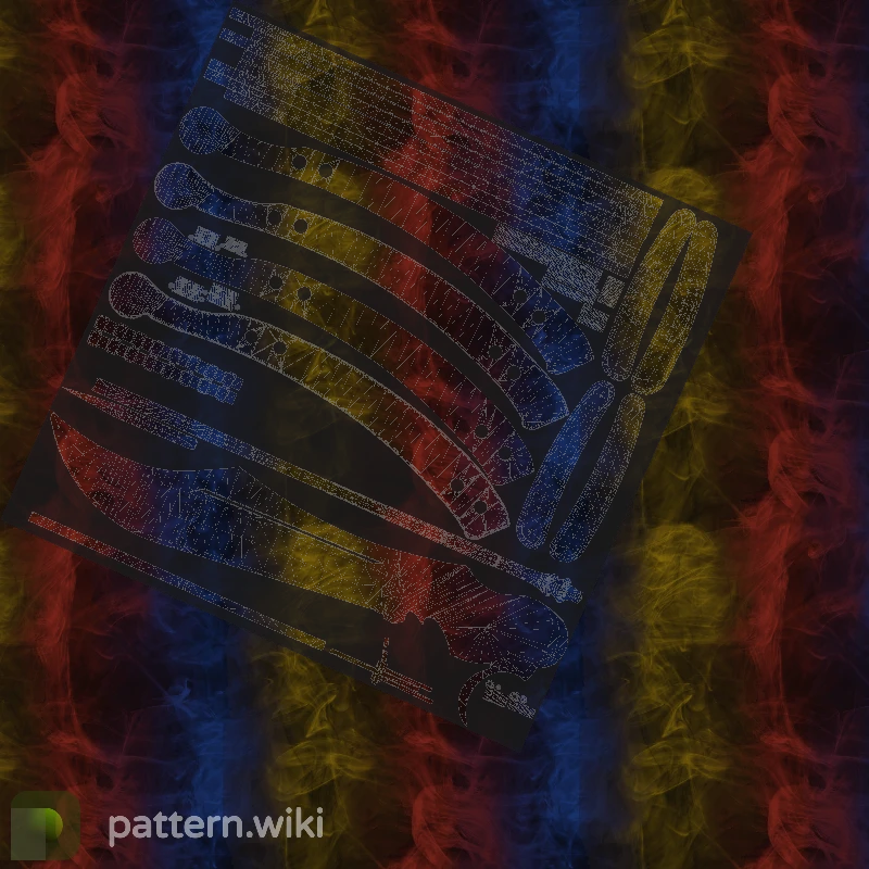 Butterfly Knife Marble Fade seed 62 pattern template