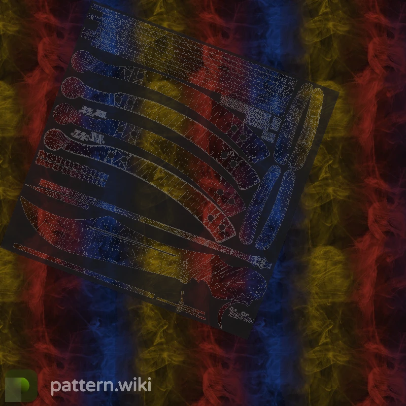 Butterfly Knife Marble Fade seed 792 pattern template