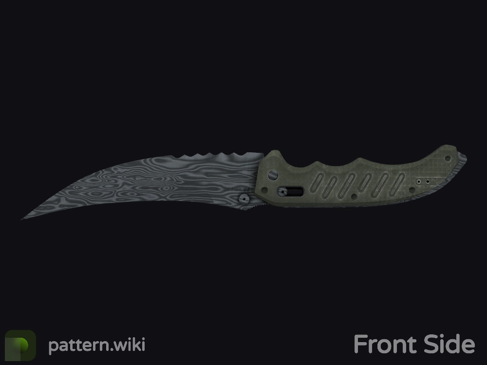 Flip Knife Damascus Steel seed 679